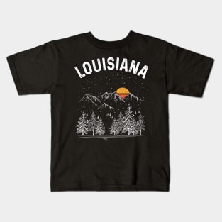 Vintage Retro Louisiana State Kids T-Shirt